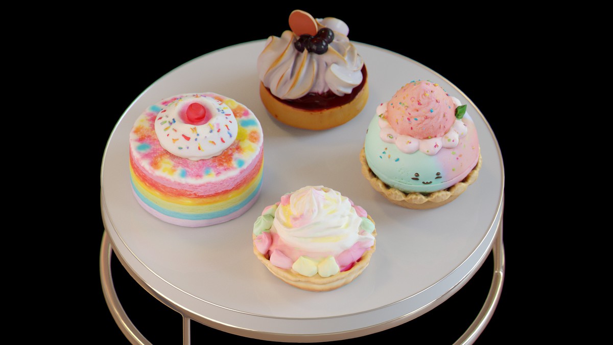 Sweet Dessert Asset Pack (Donuts, Cupcakes, Cake, Ice Cream, Candy)