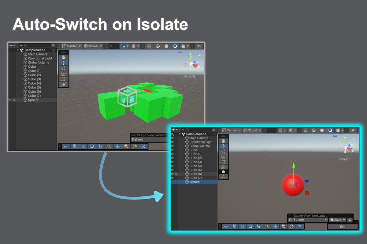 Scene View Workspace: One-Click Scene View Setups