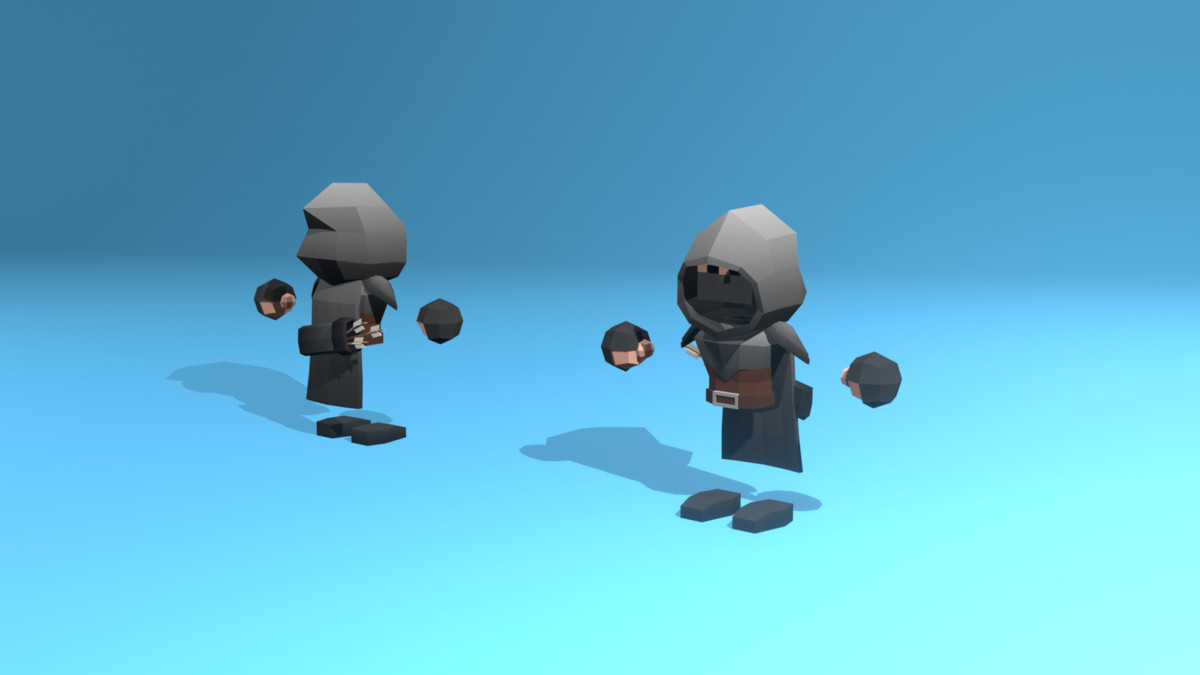 Low Poly Cubic Character - By Shokubutsu