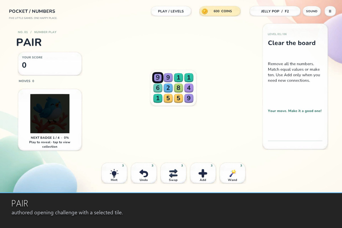 Pocket Numbers - 5 Number Puzzle Games & 20 Themes