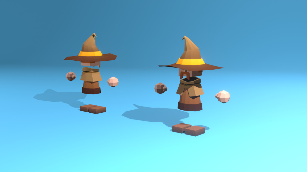 Low Poly Cubic Character - By Shokubutsu