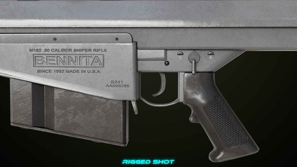 Sniper Rifle 02 Black and Sandal Single Map URP HDRP