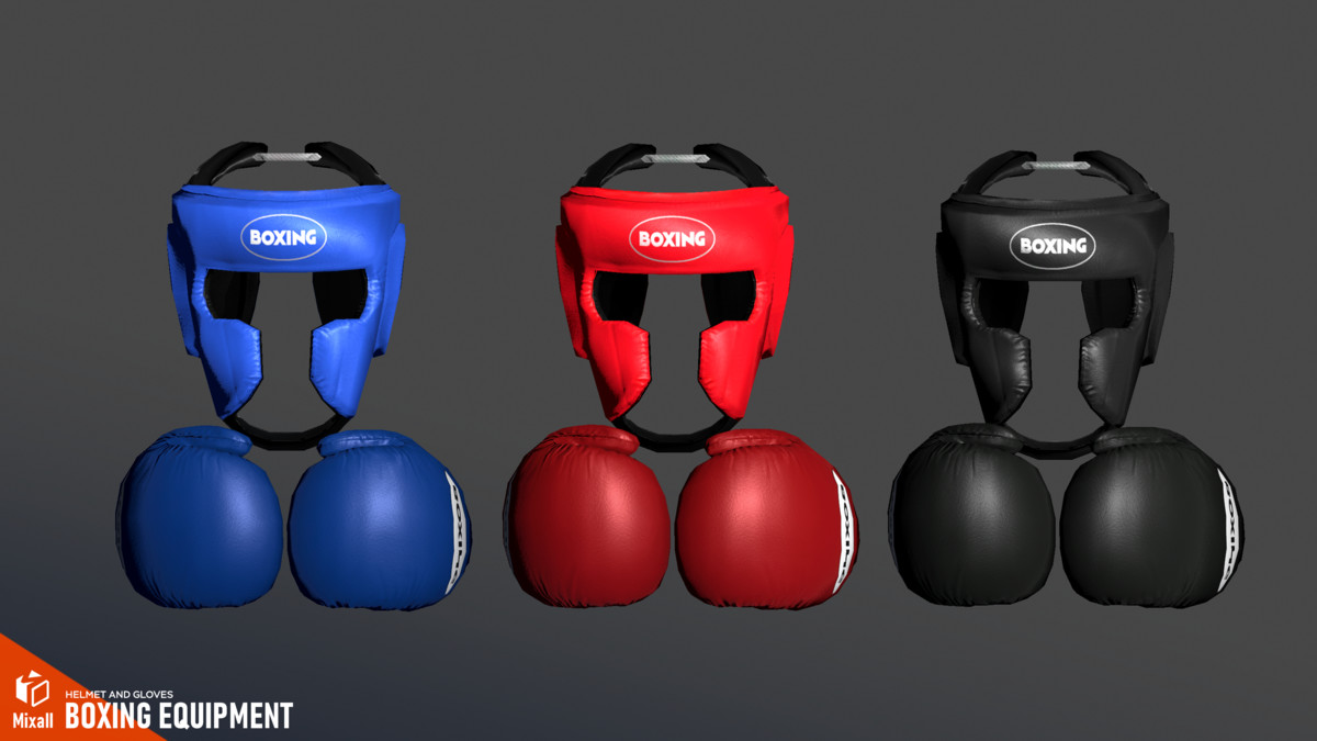 Boxing equipment - helmet and gloves