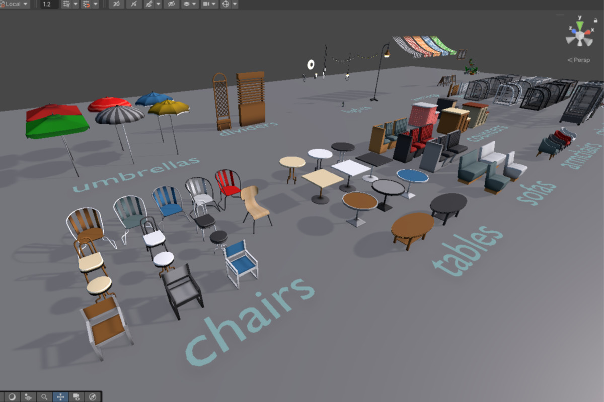 Coffee Shop Low Poly Asset Pack