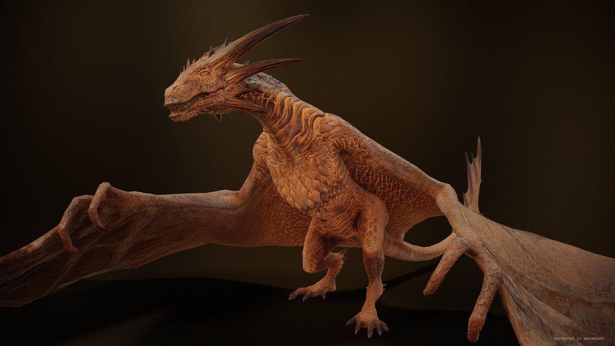 Fire breathing Wyvern