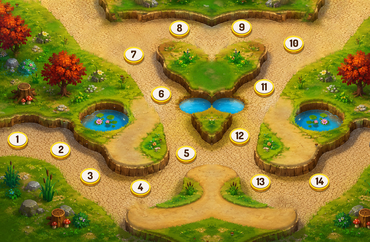 Fantasy background-level map