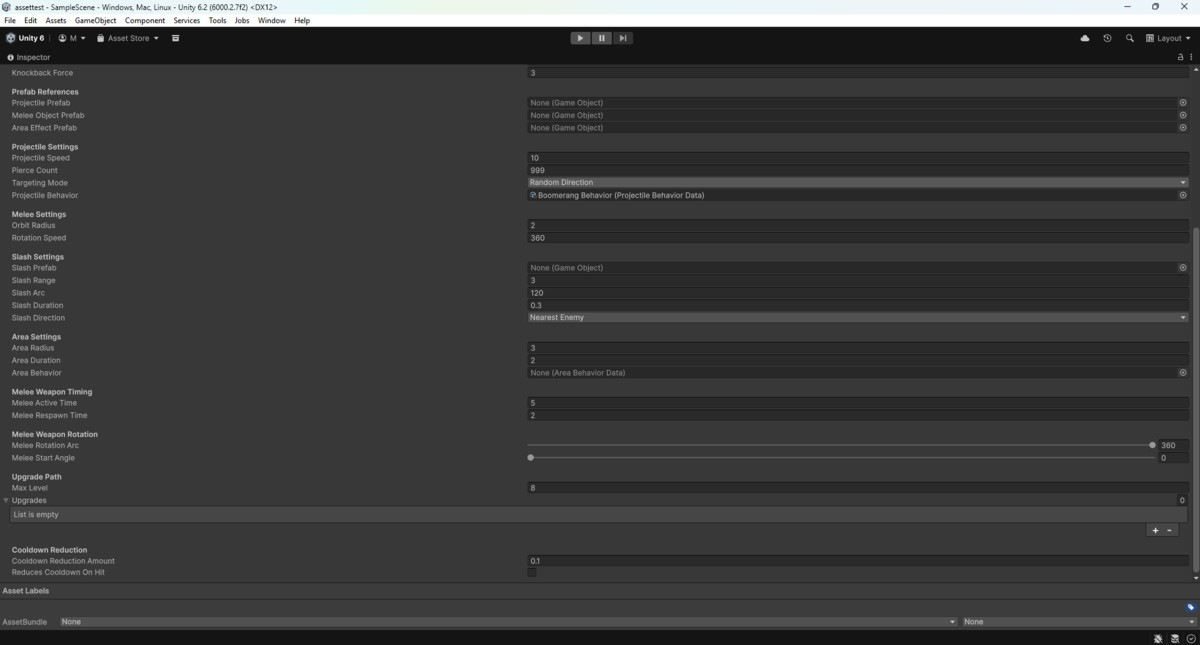 Weapon & Passive System - Complete Roguelike Framework