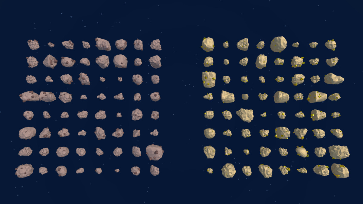 Ultimate Low Poly Asteroid and Ore Pack