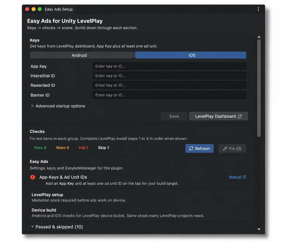 Easy Ads for Unity LevelPlay