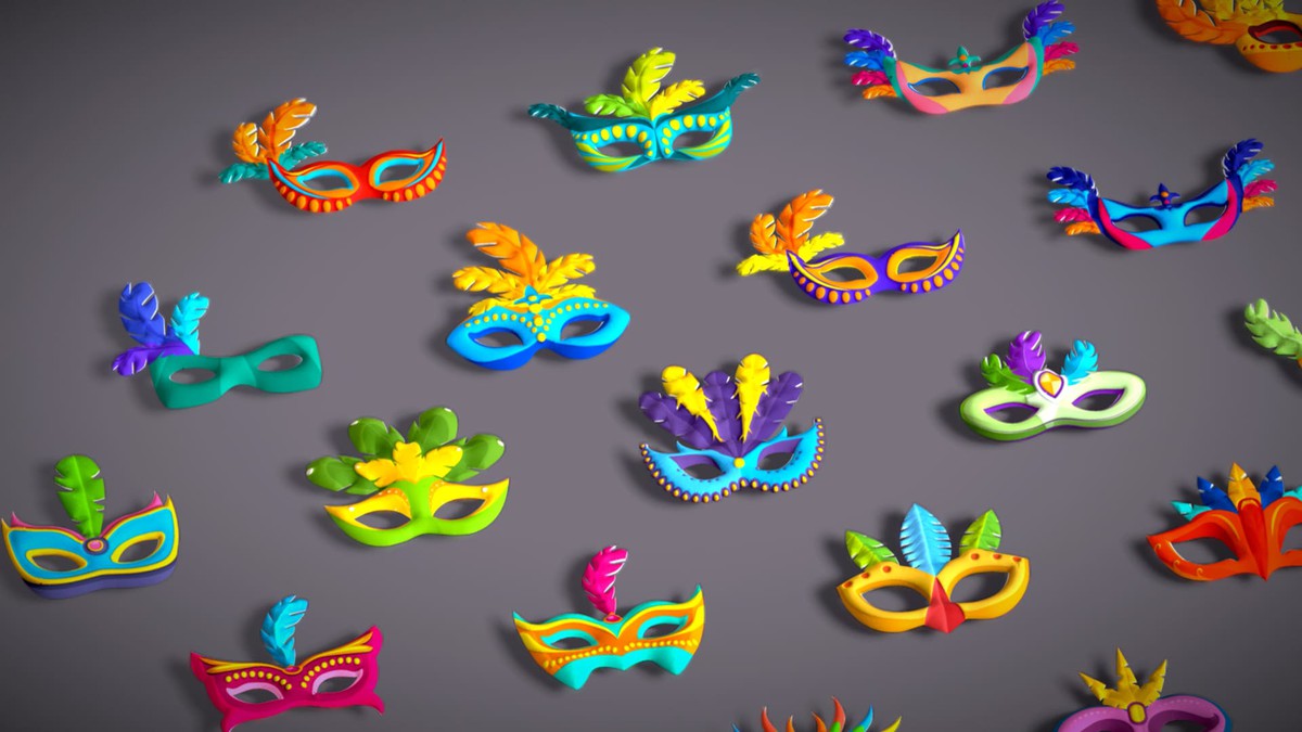 65+ Carnival Feather Mask Mega Pack - Kids Party Masks - Stylized Costume Masks