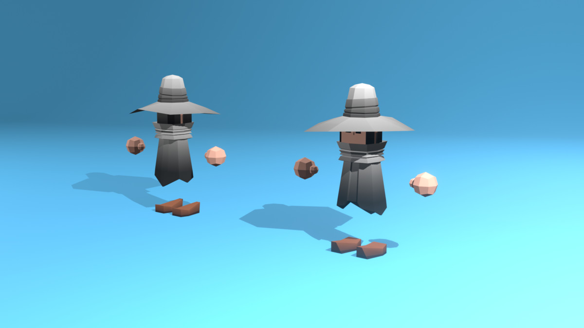 Low Poly Cubic Character - By Shokubutsu