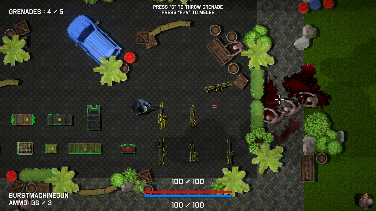 2D Top Down Advanced Tactical Shooter Full Game Example Template
