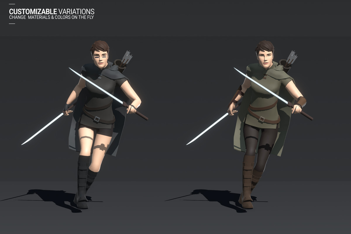 Polyquest Heroes: Warrior I Huntress