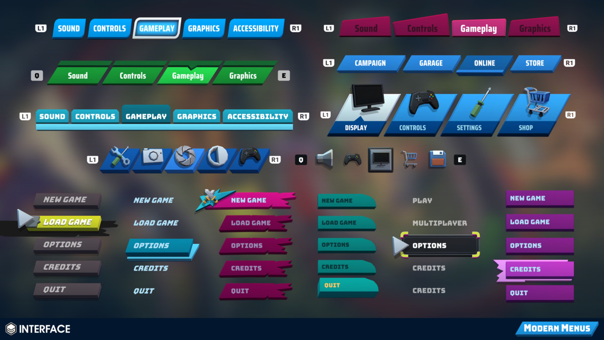 Modern Menus - Synty INTERFACE - GUI