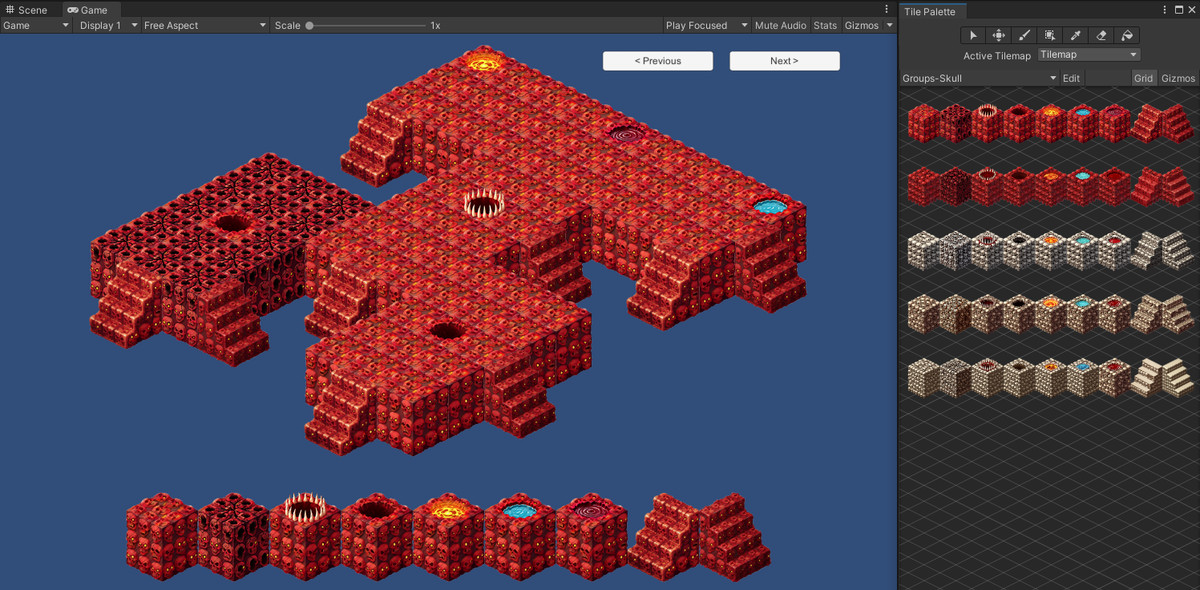 2D Isometric Modular Tileset – Flesh, Blood & Skull