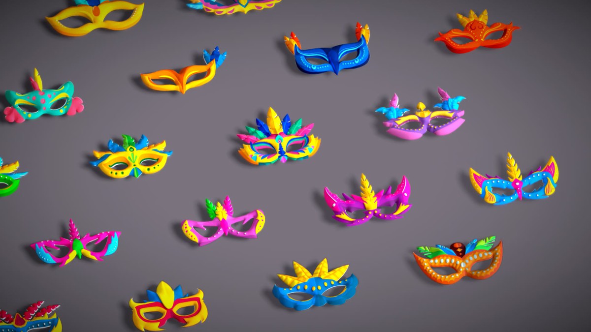 65+ Carnival Feather Mask Mega Pack - Kids Party Masks - Stylized Costume Masks