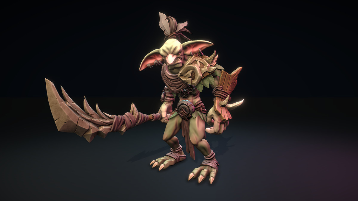 Stylized Goblin Warrior by PolyNext