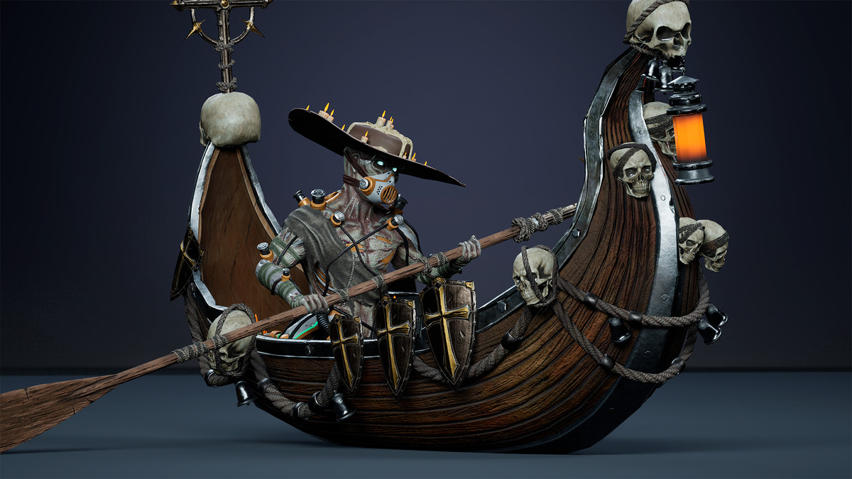 Fantasy Cyborg Boatman