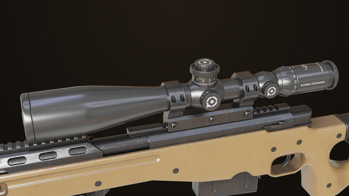 Sniper Rifle 03 Sandal URP HDRP Textures