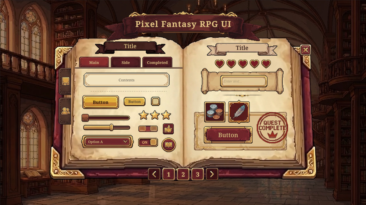 Pixel RPG UI Mega Pack: 4-in-1 Ultimate Bundle
