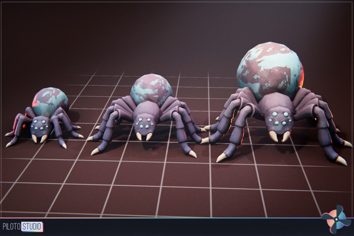Spider Basic - 3 Characters + Animations
