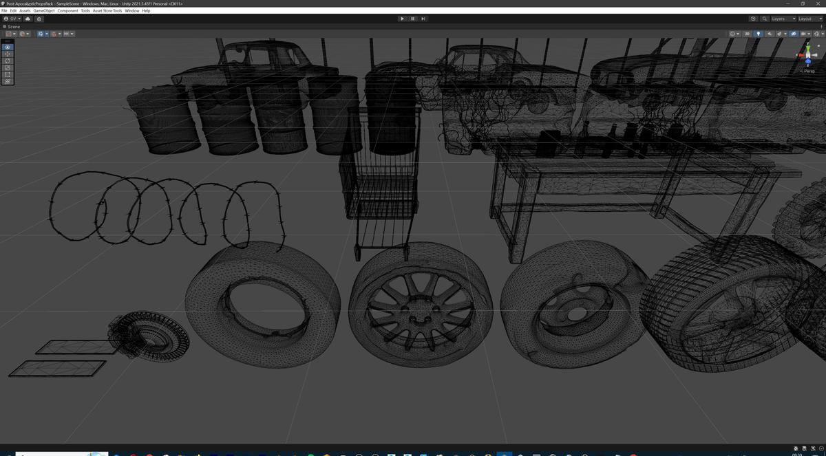 Post-Apocalyptic Survival Urban City Props and Road Signs Pack - 135 3d Models
