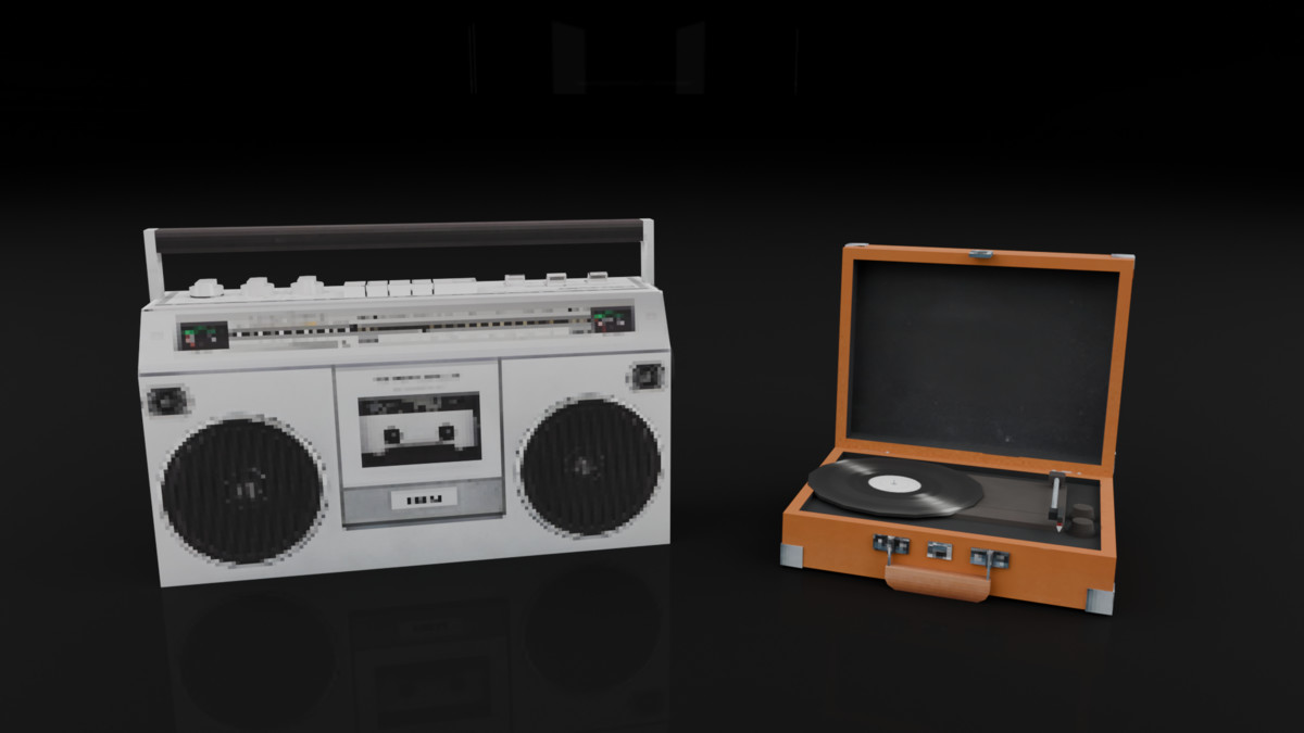 Retro Electronics Pack – 24 Vintage Props (Lowpoly / PSX Ready)