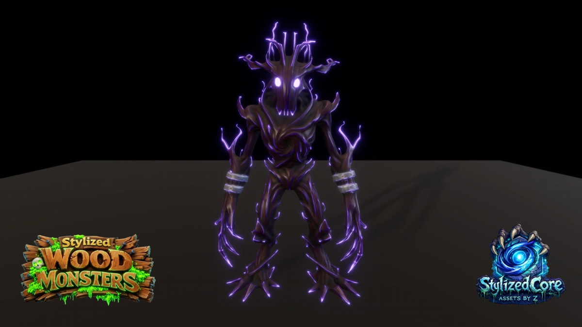Wood Monsters Pack 2 – 4 Stylized Animated Creatures (LOD + Skins)