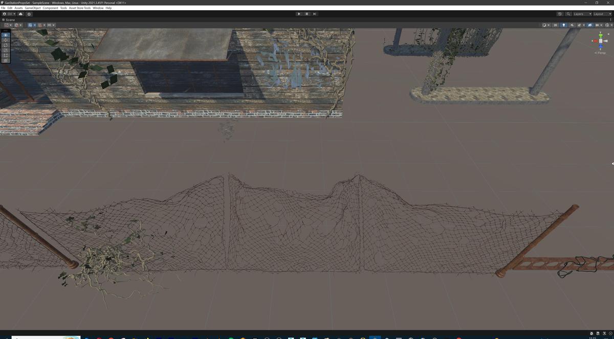 Post-Apocalyptic Junkyard Rusty Gas Station Props Pack (217 3d assets)
