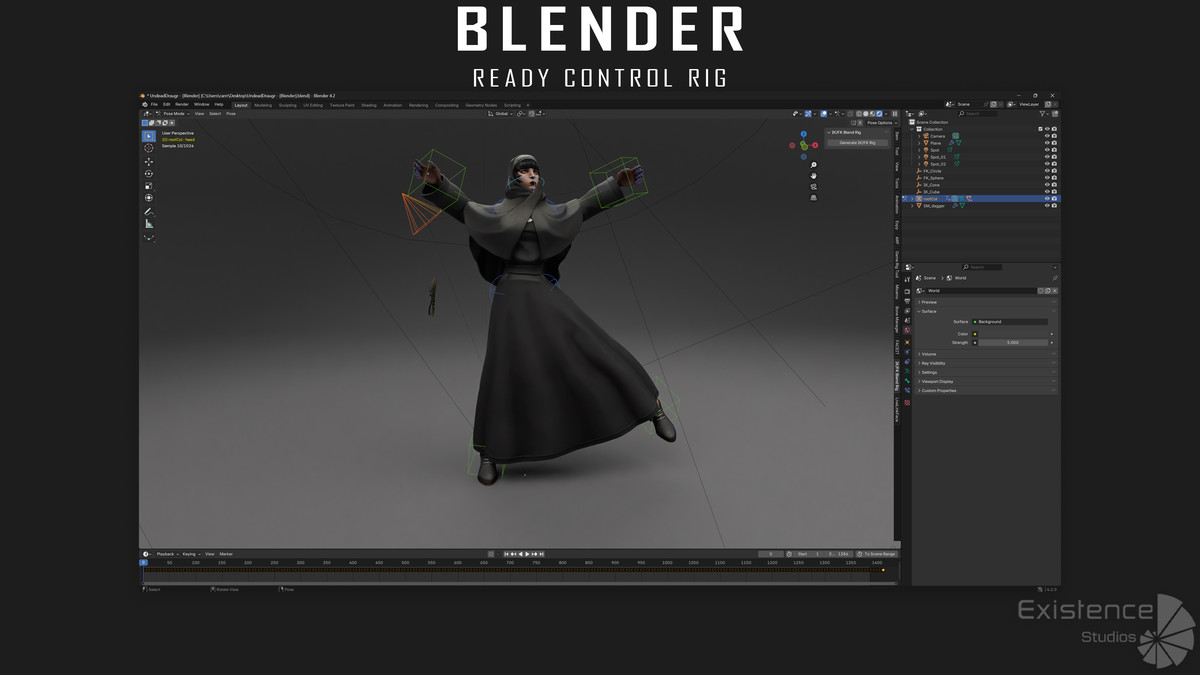 Nun Katharine - Stylized Gothic Character - #76