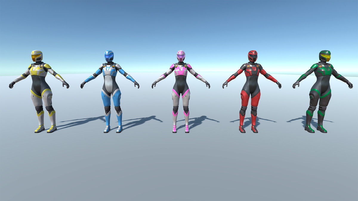 Futuristic team | Sci-Fi character pack