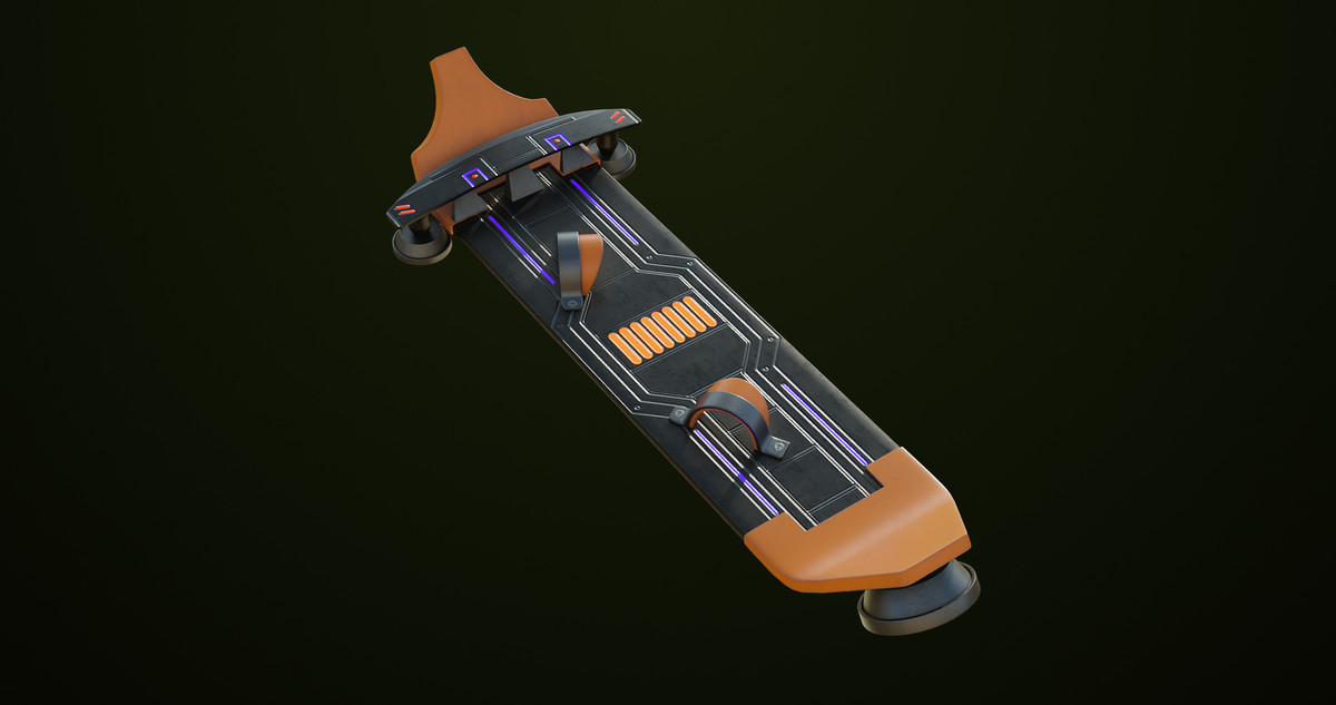 Sci Fi Hoverboard 08 URP HDRP Textures