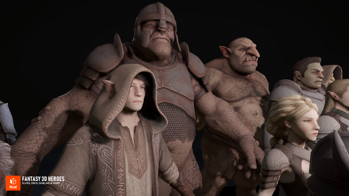 Fantasy 3D Heroes: Elves, Orcs, Goblins & More