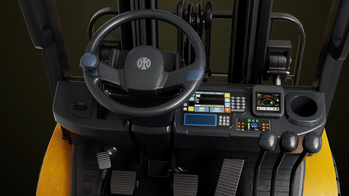 Forklift Trucks and Pallet Yellow Collection URP HDRP Textures