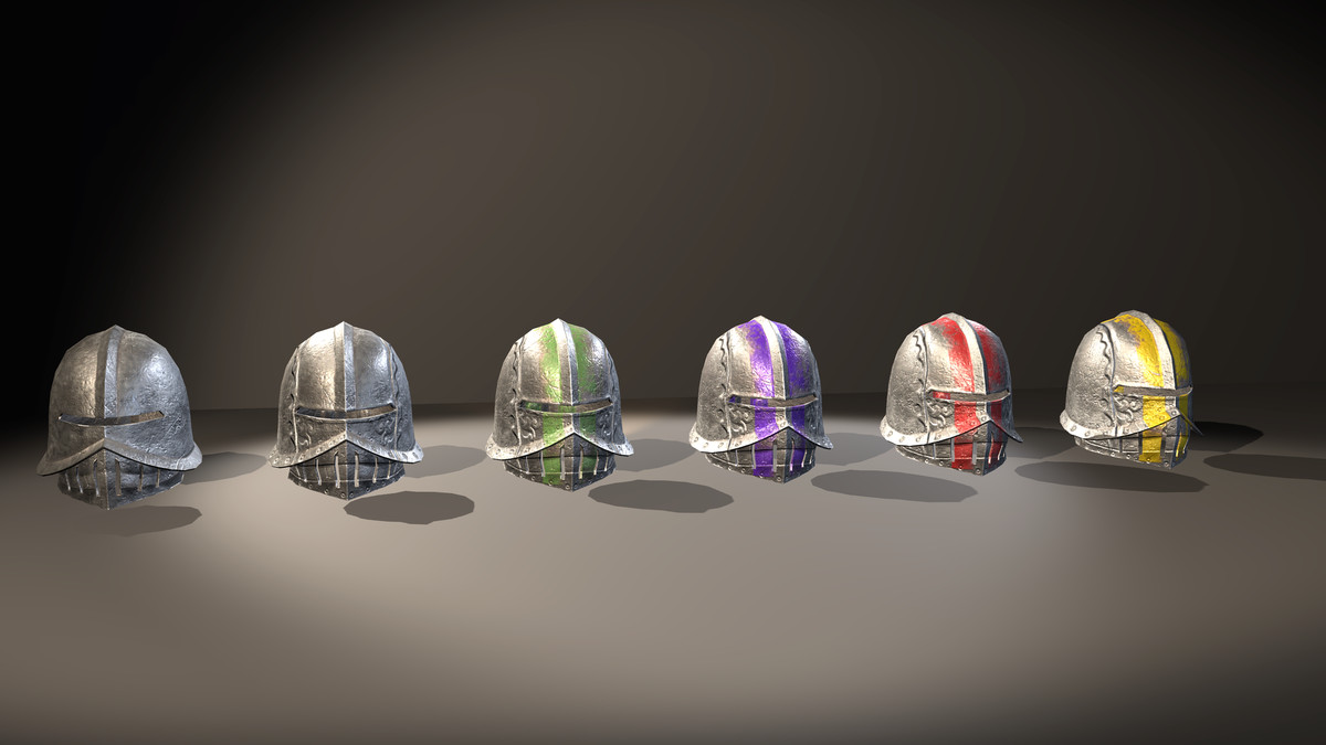 Medieval Fantasy Knights Helmets Pack