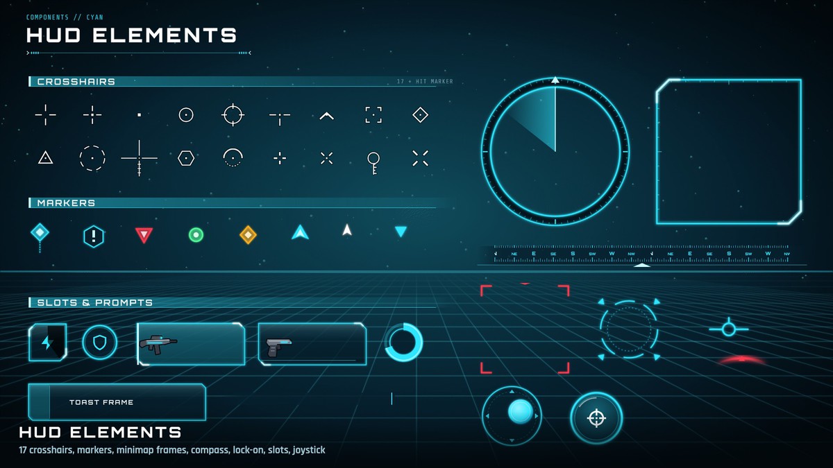 Holo UI: Sci-Fi GUI Kit | 724 Prefabs, 69 Demo Scenes, HUDs & Mobile