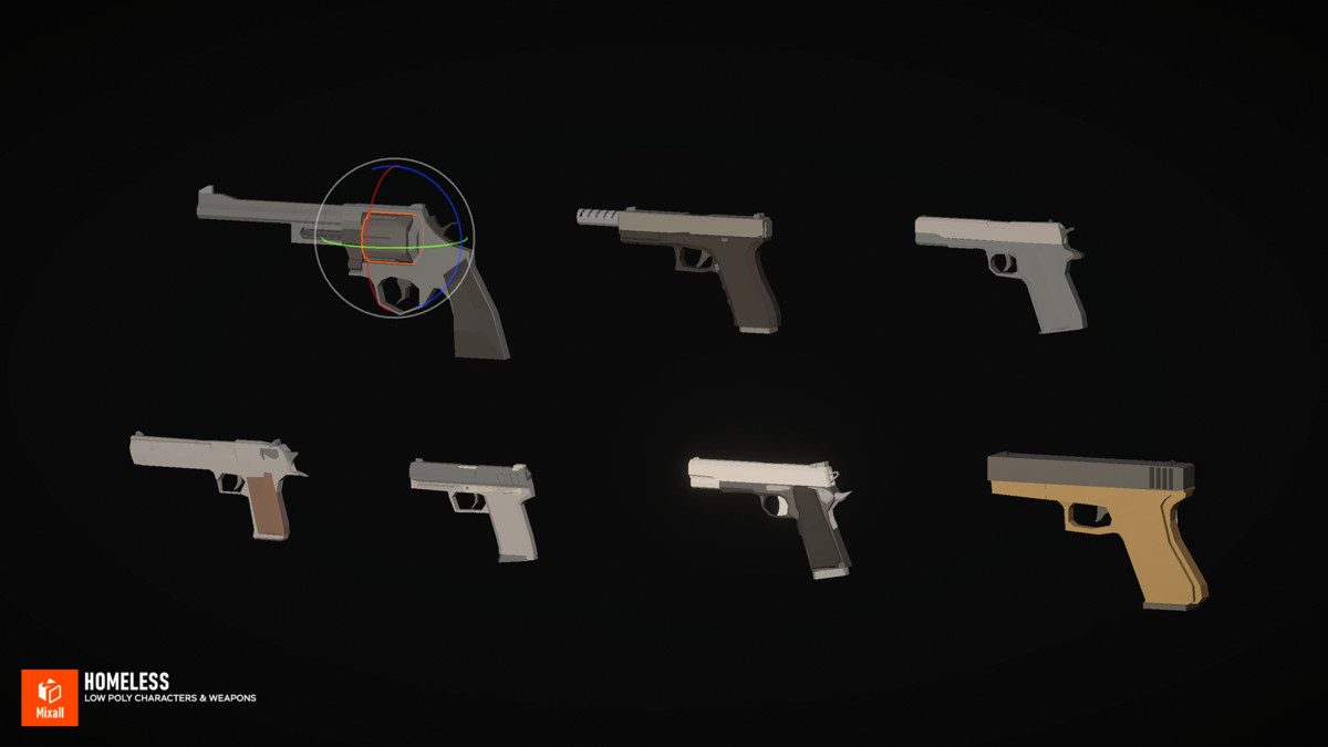 Homeless - Low Poly Characters & Weapons