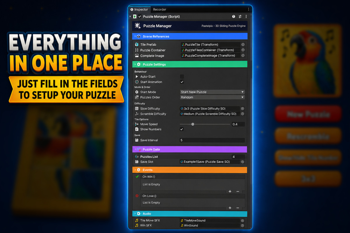 3D Sliding Puzzle Engine v.2