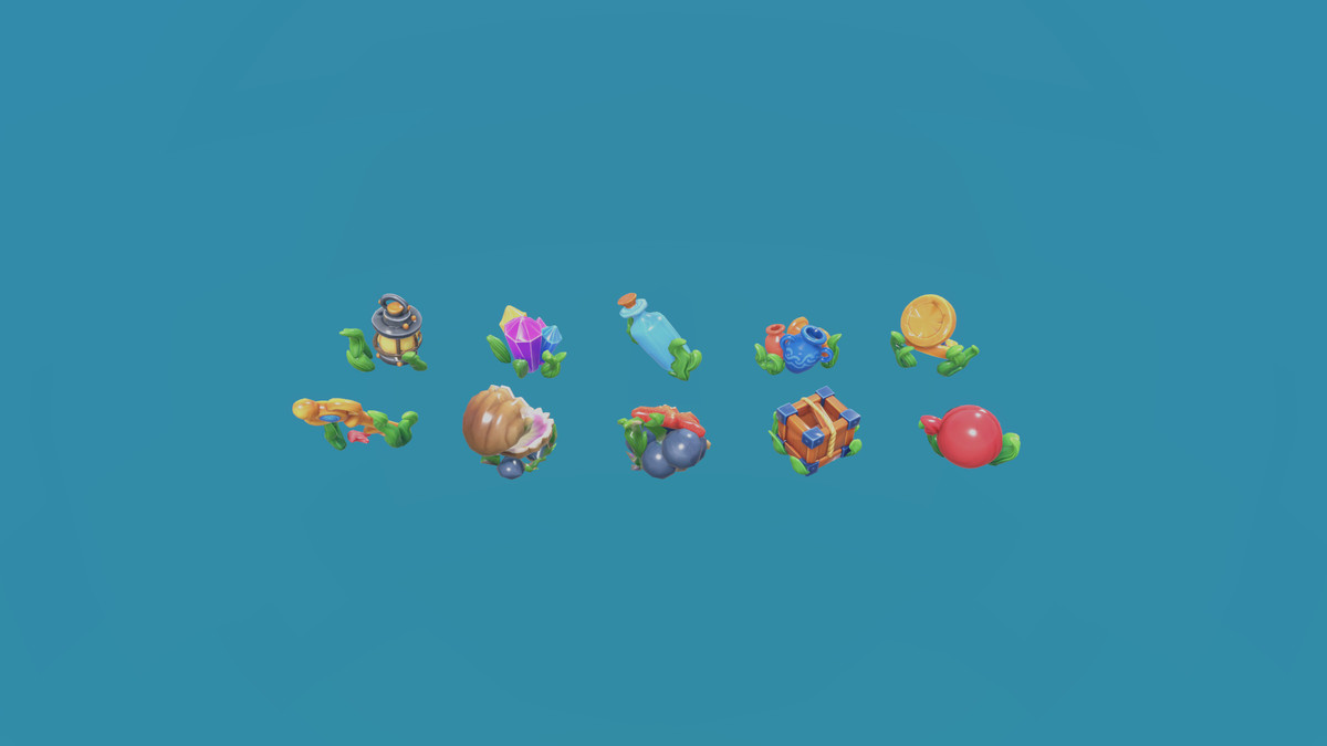 Stylized Underwater Pack — Rocks, Corals & Sea Props
