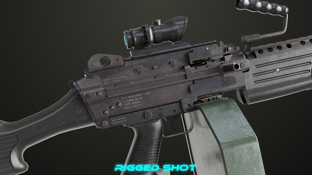 Machine Gun 12 URP HDRP Textures