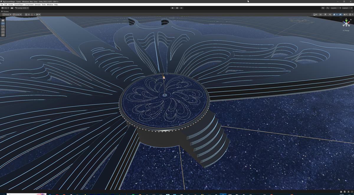 Big Butterfly Concert Arena Stage Venue Modular 3D Model