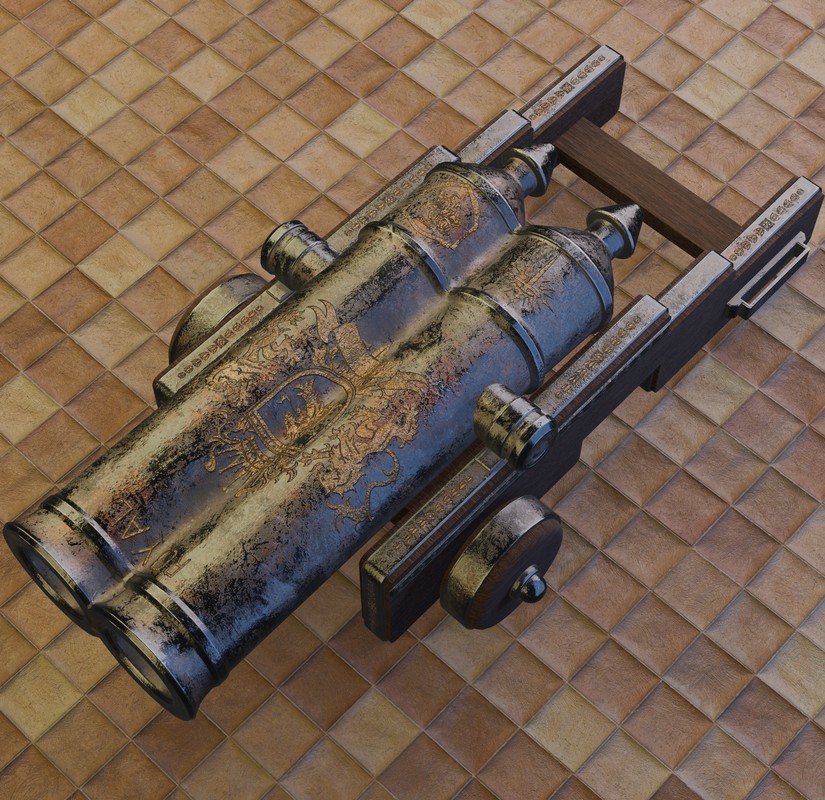 Thunderstrike Double Barrel Ornate Historical Cannon