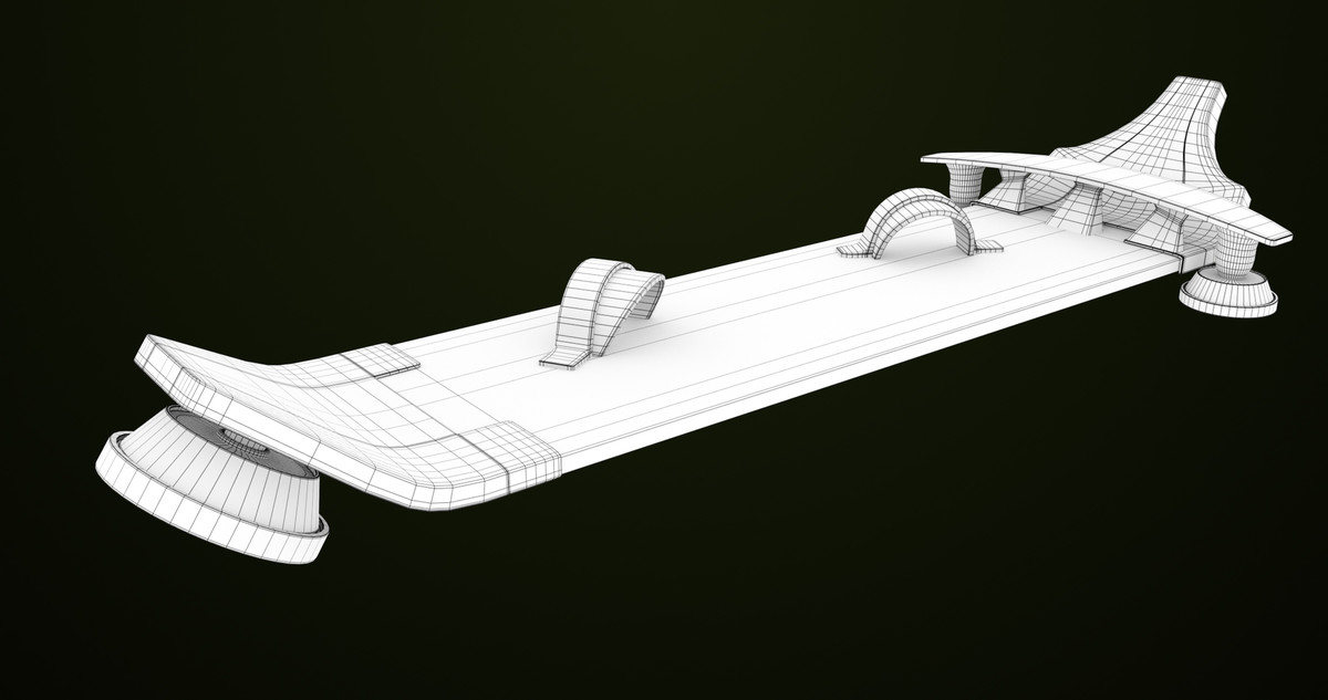 Sci Fi Hoverboard 08 URP HDRP Textures