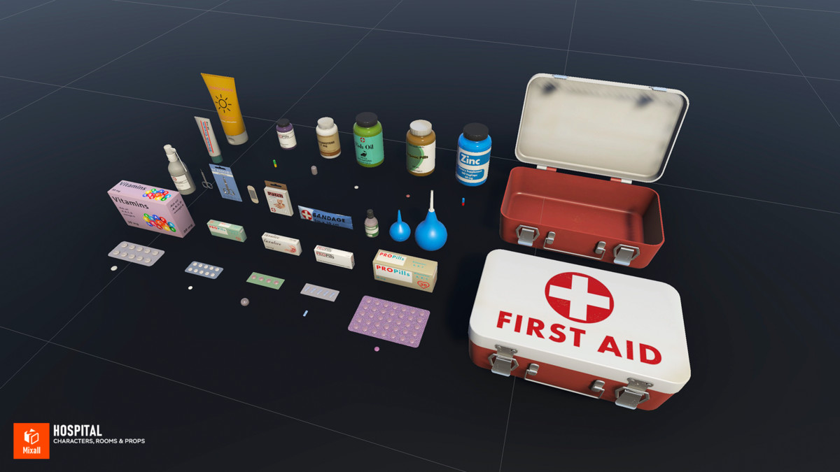 Hospital - Characters, Rooms & Props