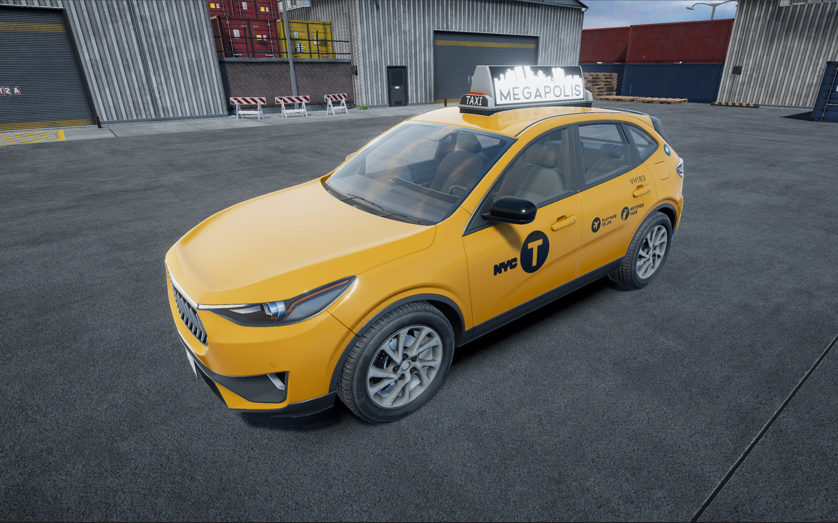 Yellow SUV taxi
