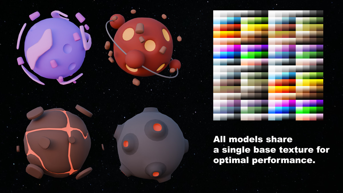 Planets - Stylized Low Poly Asset Pack by Ake