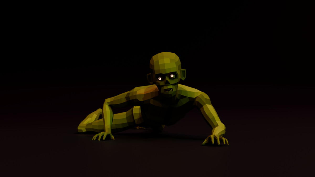 Zombie Low-Poly stylized