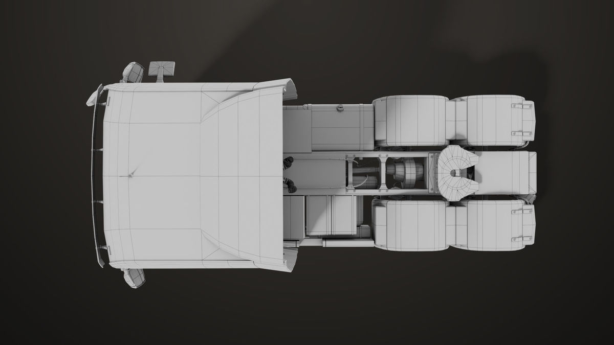 Heavy Truck 04 Chassis White URP HDRP Textures