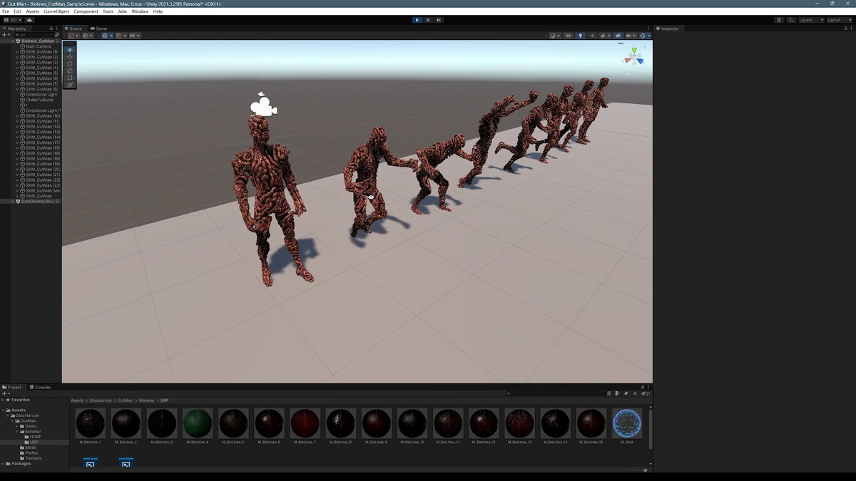 Bio Lines: Gut Man, a Humanoid Character for horror games
