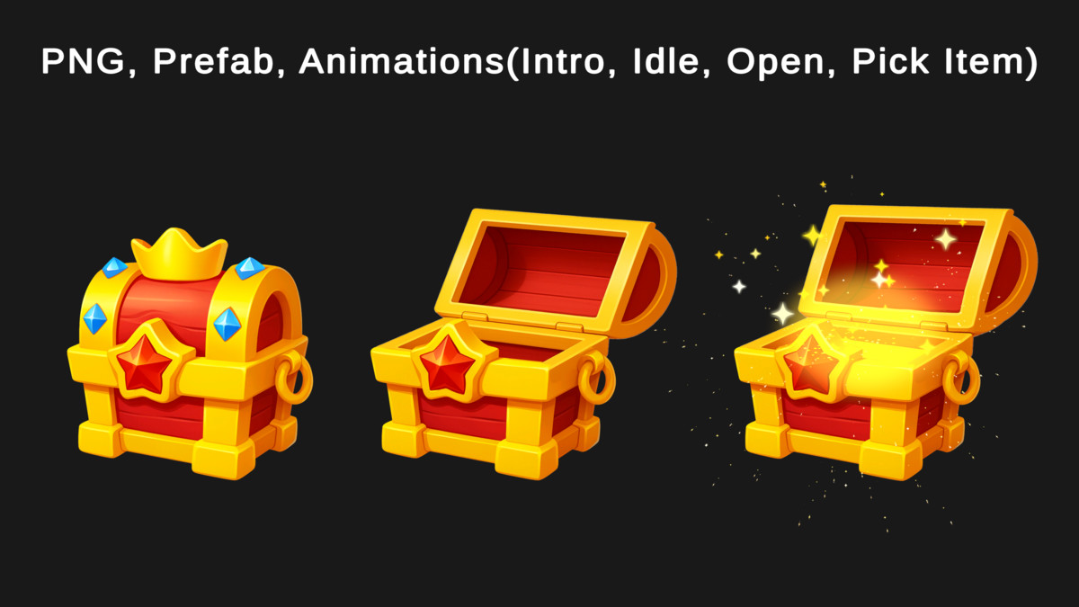 Stylized 2D Chests Pack – Animated Collection (10 Variants)